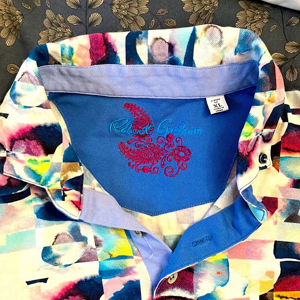 Robert Graham, colorful polo, size XL